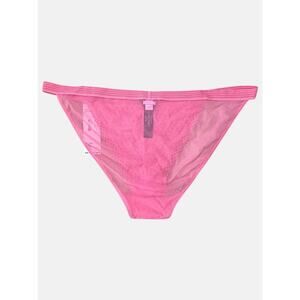 DKNY Lace Bikini Panty Pink Sheer Mesh Size XL NWT